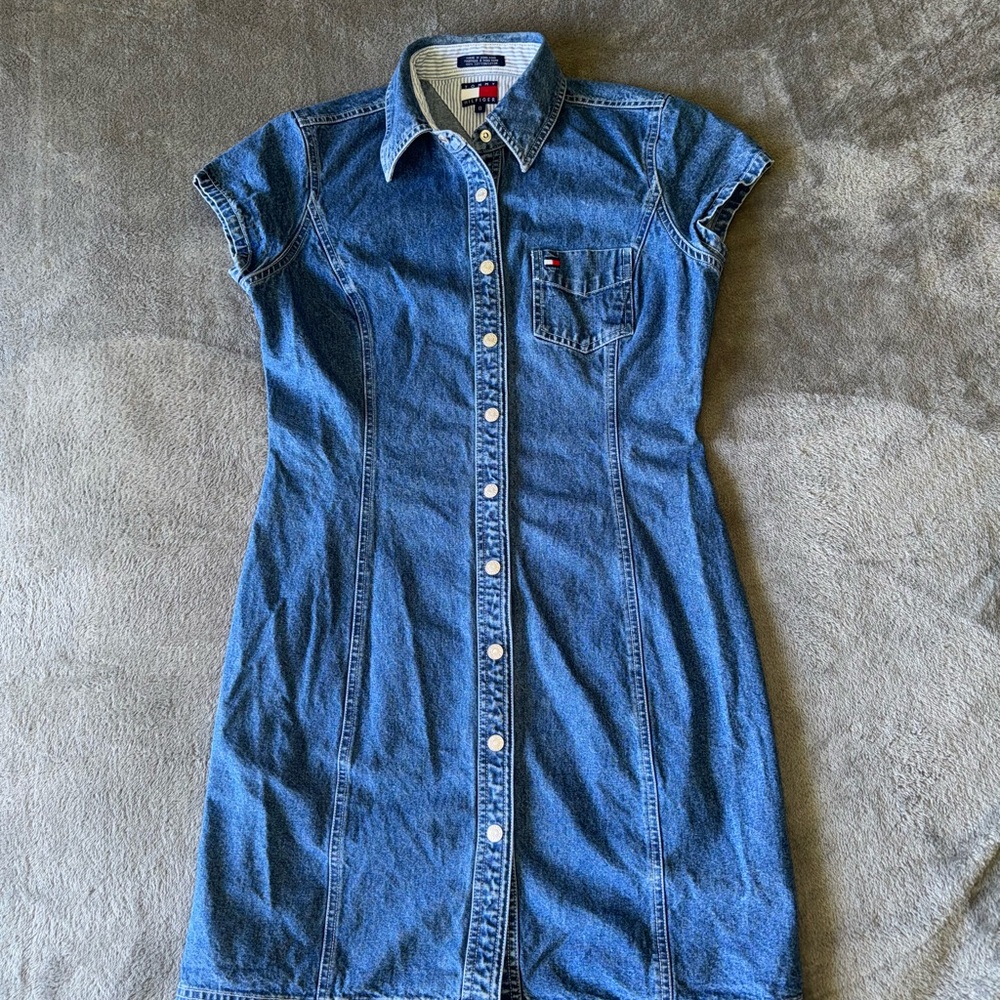 Tommy Hilfiger Blue Denim Midi Dress